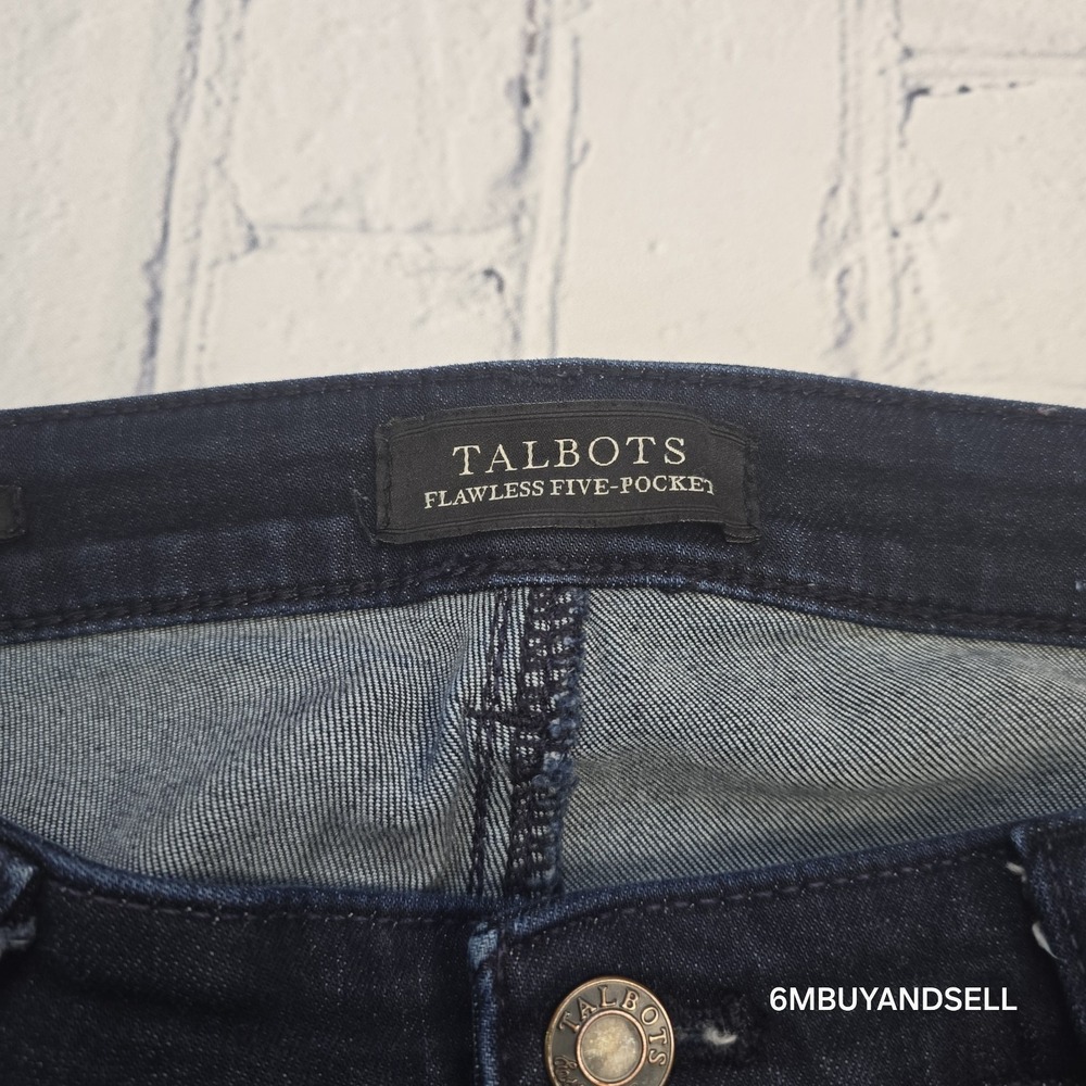 Talbots Flawless Five-Pocket Slim Ankle Jeans Indigo Blue Size‎ 4 Fits 29x27 - Picture 3 of 15